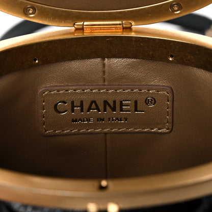 Chanel Distressed Patent Quilted Crown Box Bag Black 6 of 11