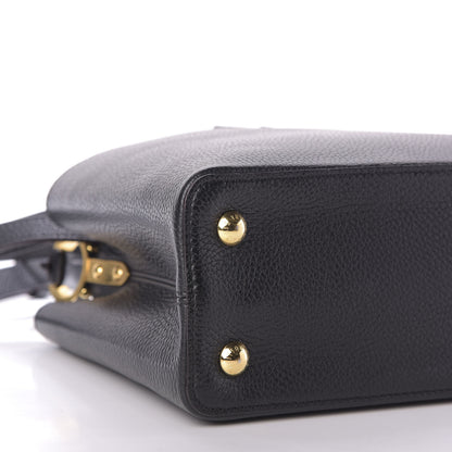 Louis Vuitton Taurillon Capucines PM Black 7 of 9