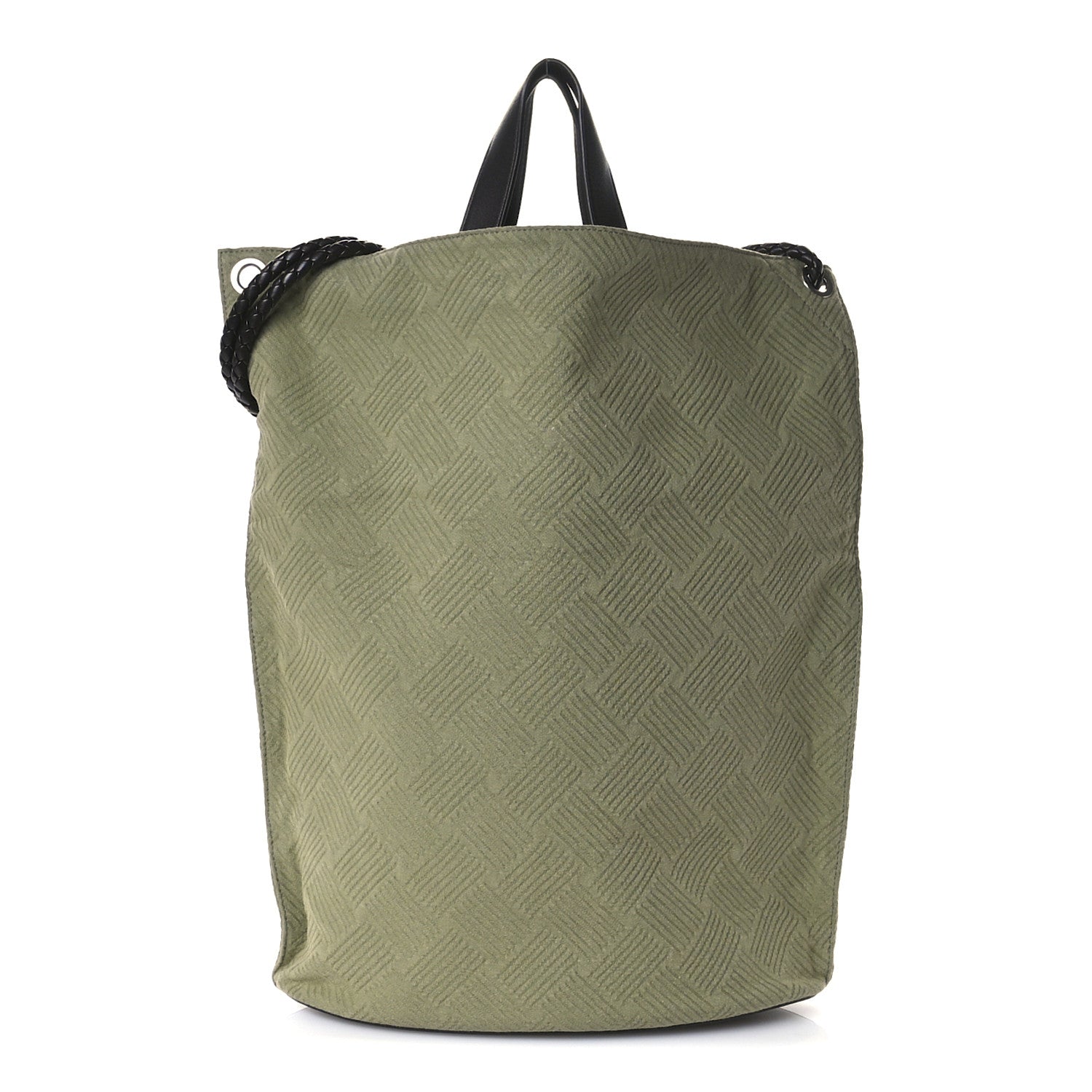 Bottega Veneta Jacquard Canvas Avenue Knot Tote Crocodile Ebano 1 of 10