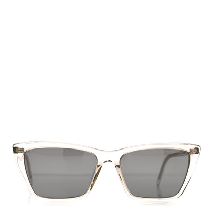 Saint Laurent Acetate Cat Eye Mica Thin SL 737 Sunglasses Translucent Beige 2 of 7