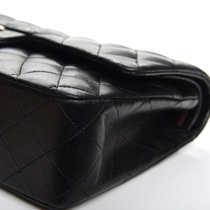 Chanel Lambskin Quilted Medium Double Flap Black 13 of 15