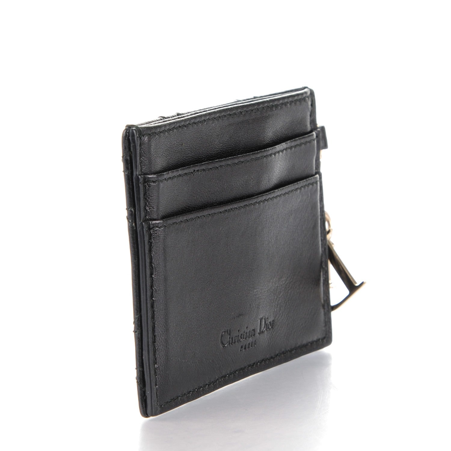 Christian Dior Lambskin Cannage Lady Dior Card Holder Black 3 of 7