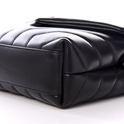Saint Laurent Calfskin Y Quilted Monogram Toy Loulou Crossbody Bag Black 7 of 8
