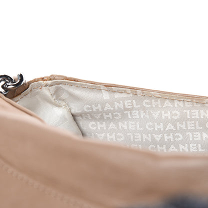 Chanel Lambskin Chain Stitch Clutch Dark Beige 17 of 18