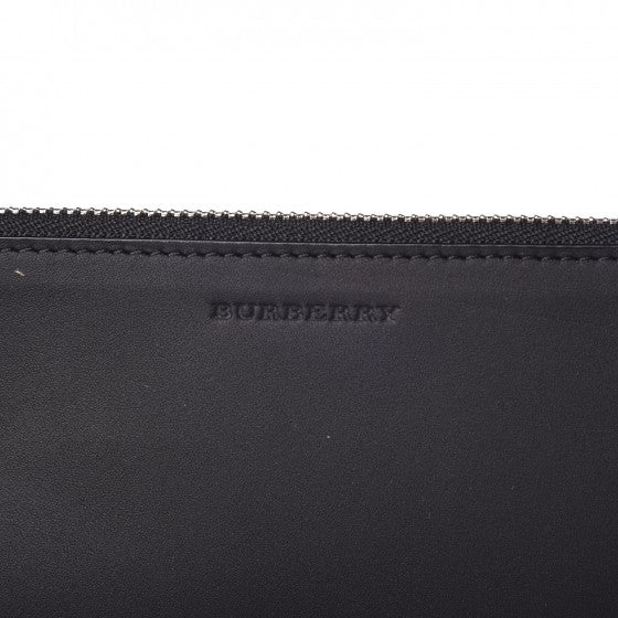 London Check Large Travel Wallet Black