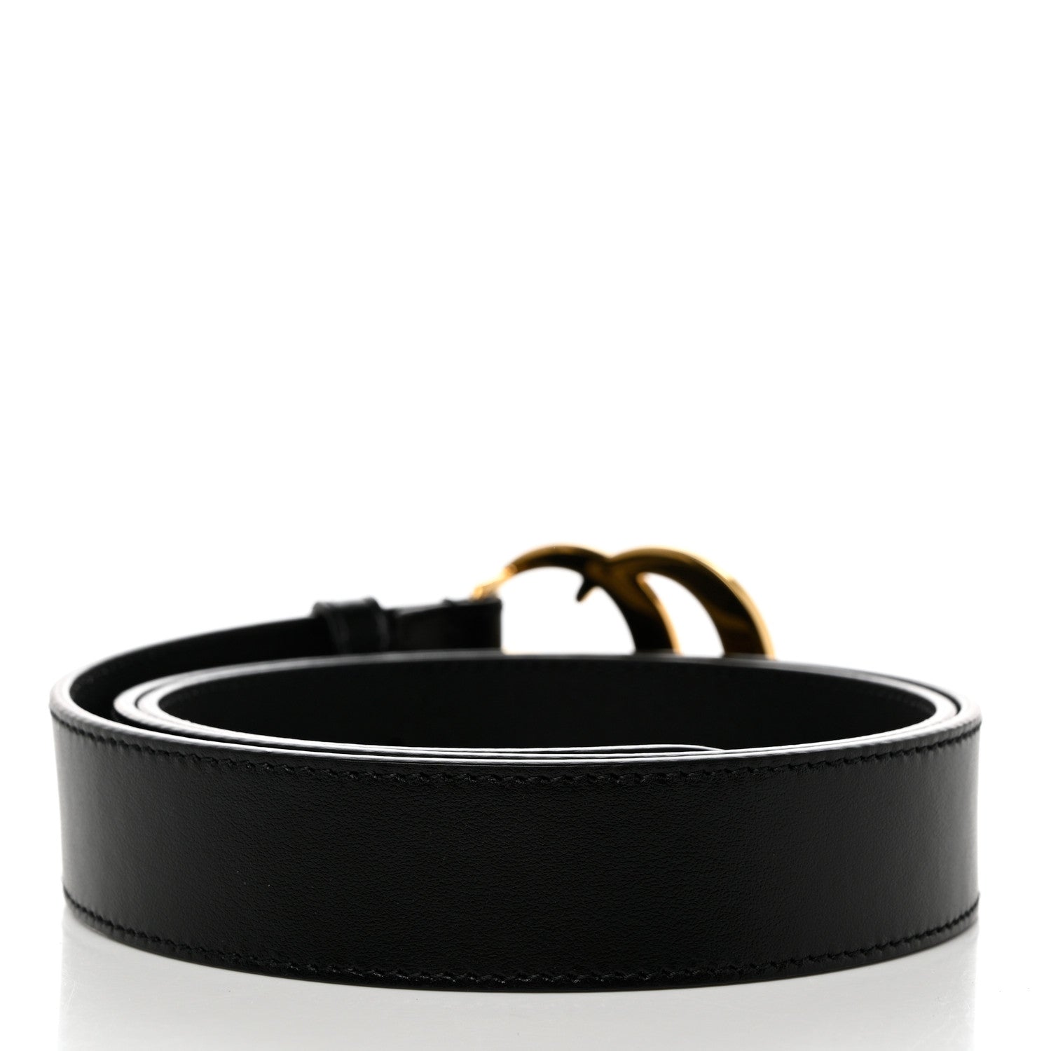 Gucci Plutone Calfskin Double G 30mm Belt 90 36 Black 2 of 5