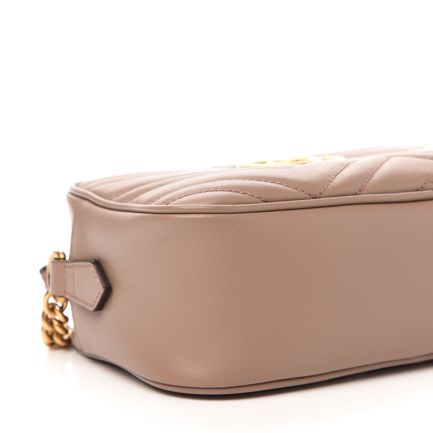 Calfskin Matelasse Small GG Marmont Chain Shoulder Bag Porcelain Rose