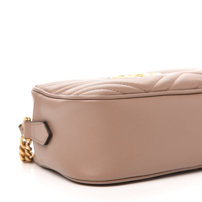 Gucci Calfskin Matelasse Small GG Marmont Chain Shoulder Bag Porcelain Rose 6 of 13