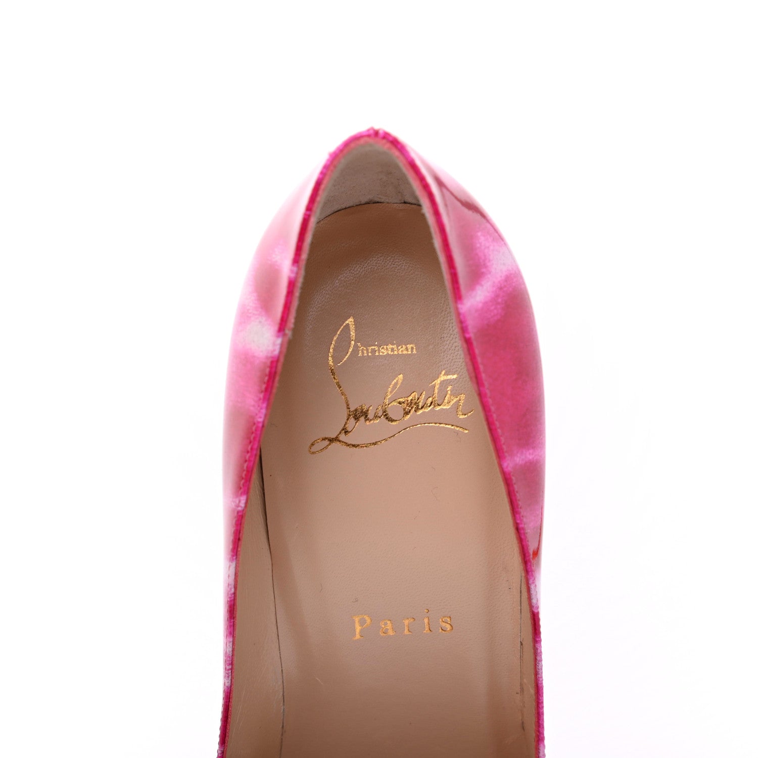 Christian Louboutin Patent Glittart Pigalle Follies 100 Pumps 36 Shocking Pink 7 of 10