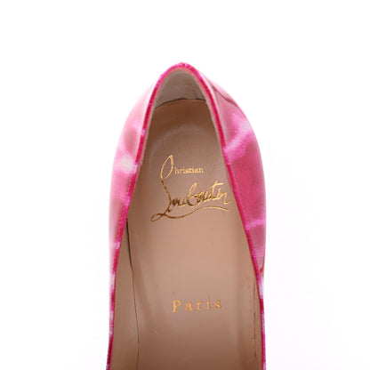 Christian Louboutin Patent Glittart Pigalle Follies 100 Pumps 36 Shocking Pink 7 of 10