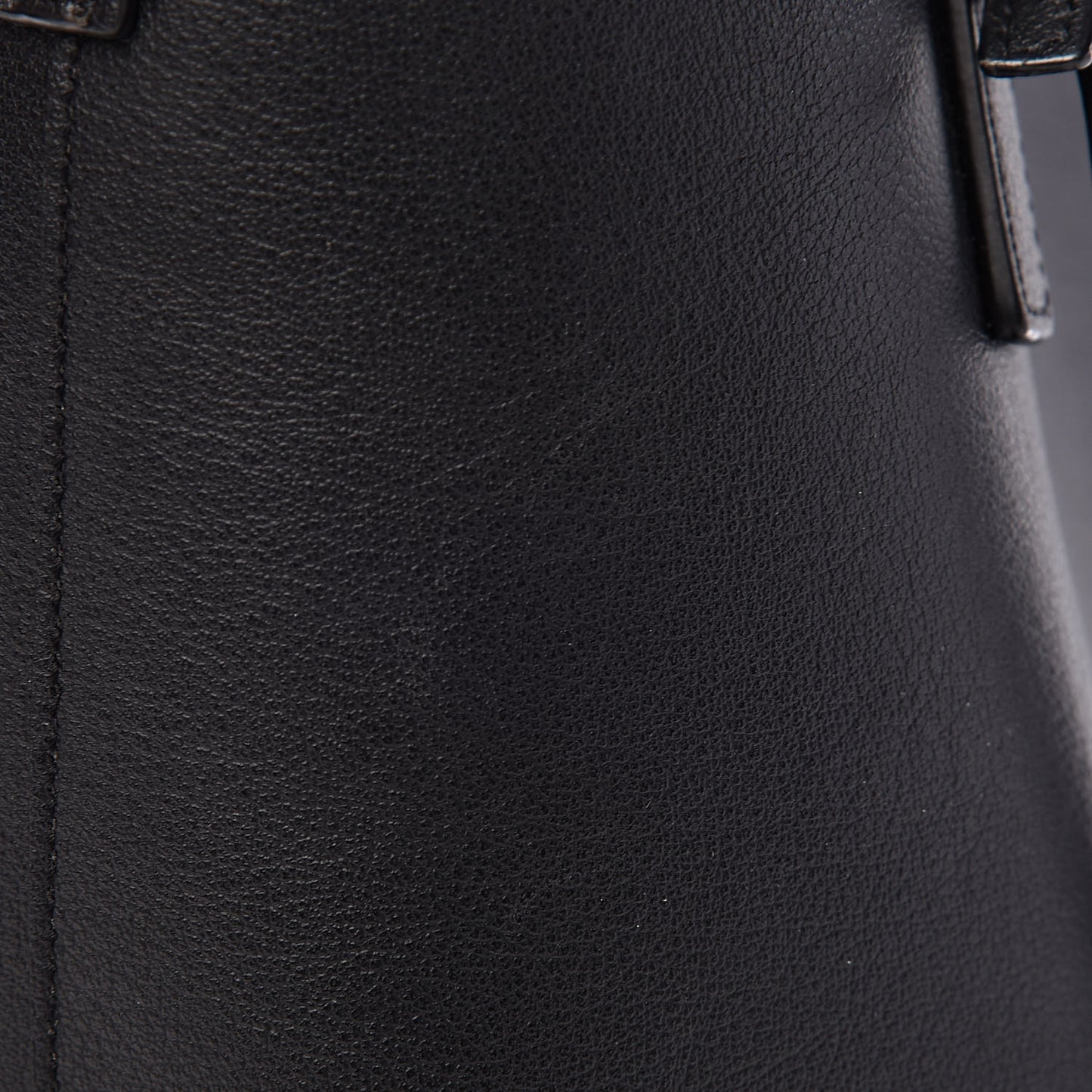Calfskin Toy Shopping Tote Black