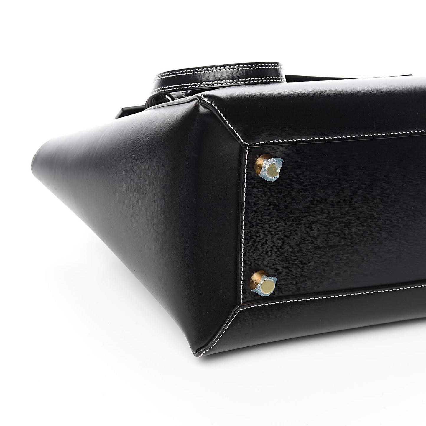 Smooth Calfskin Double Stitching Mini Belt Bag Black