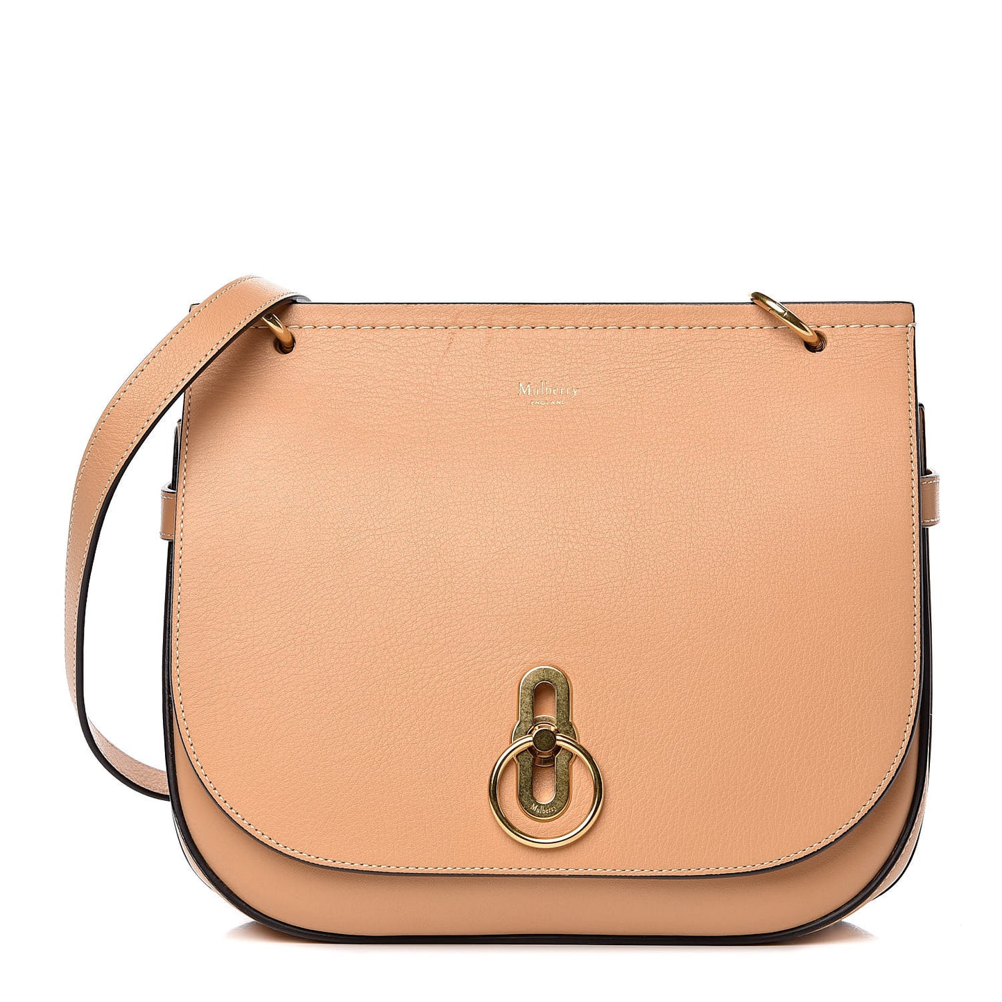 Silky Calfskin Amberley Satchel Dark Golden Yellow