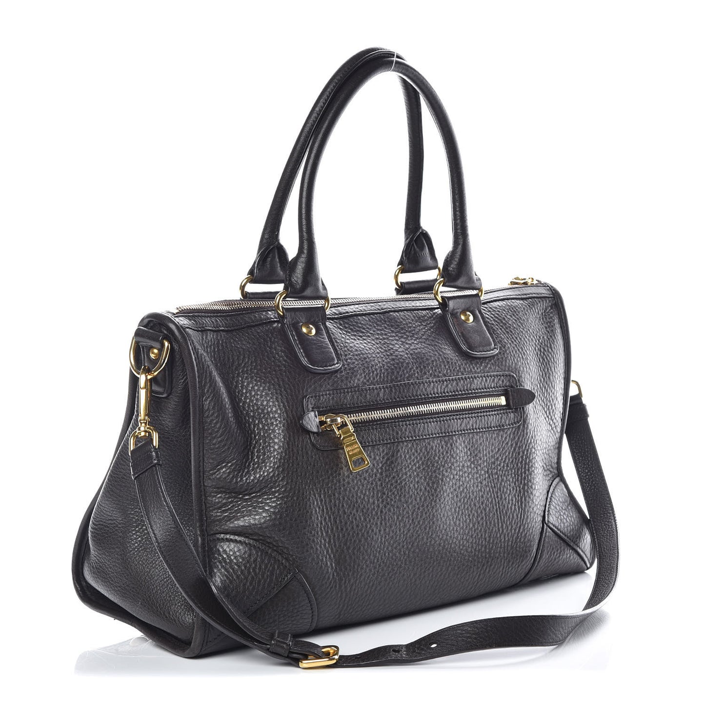 Vitello Daino Shopping Satchel Teak
