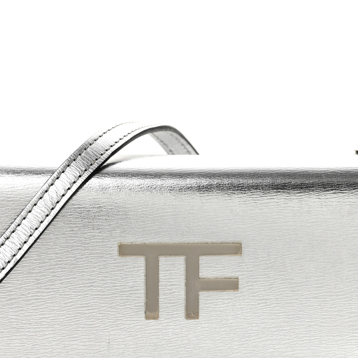 Tom Ford Metallic Palmellato Calfskin TF Mini Bag Silver 7 of 12