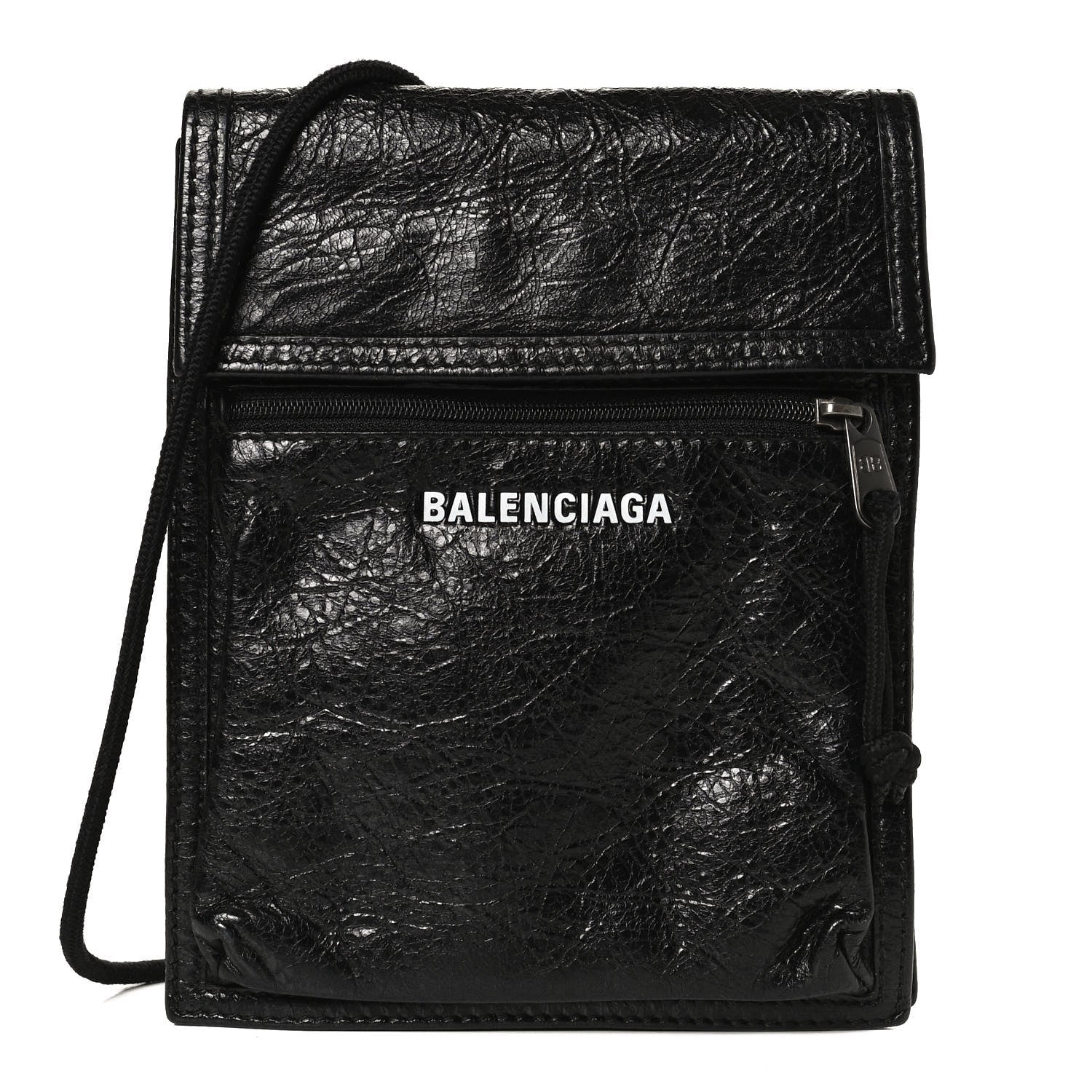 Balenciaga Agneau Arena Small Explorer Crossbody Pouch Black 1 of 11