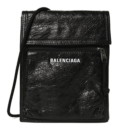 Balenciaga Agneau Arena Small Explorer Crossbody Pouch Black 1 of 11