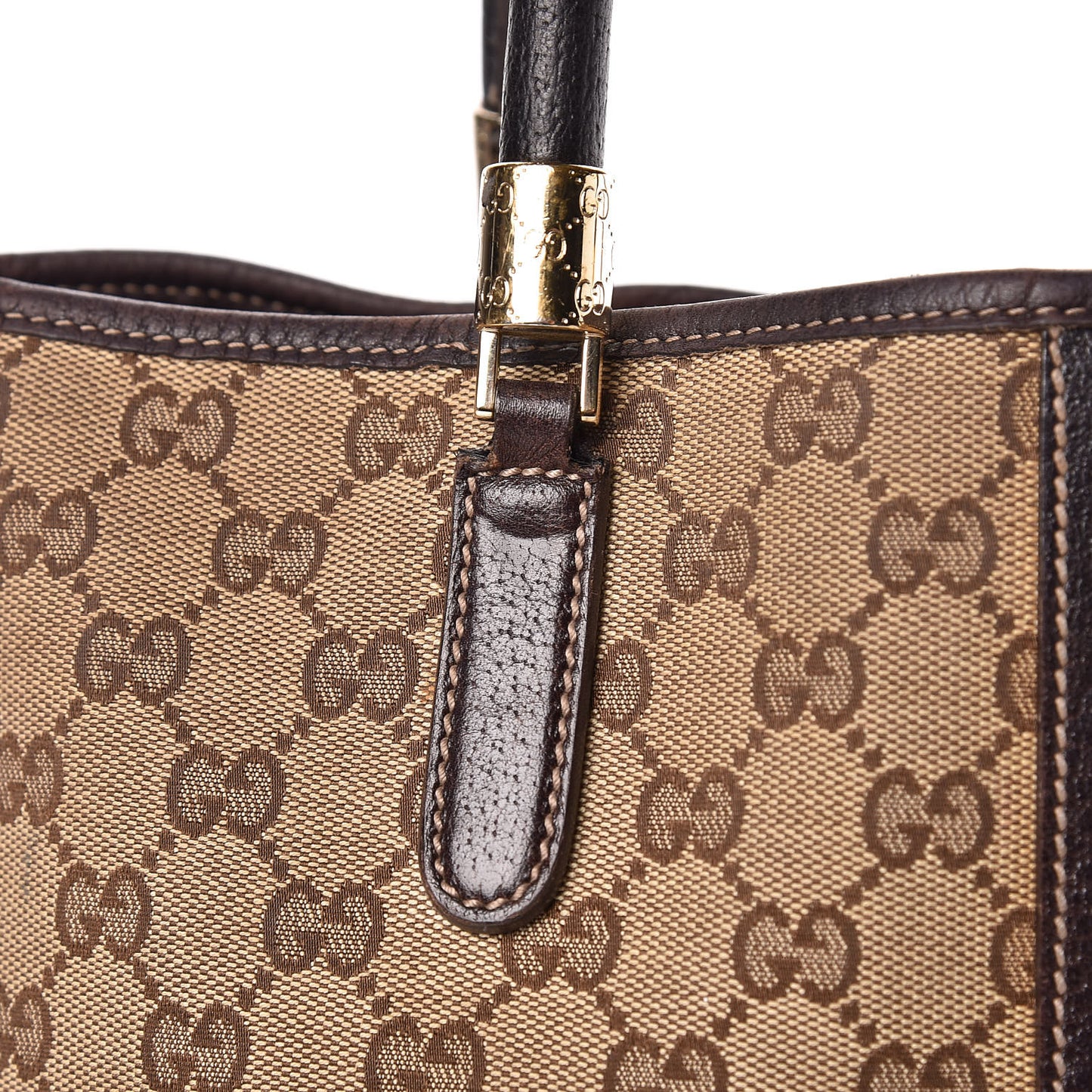 Monogram Web Tote Brown