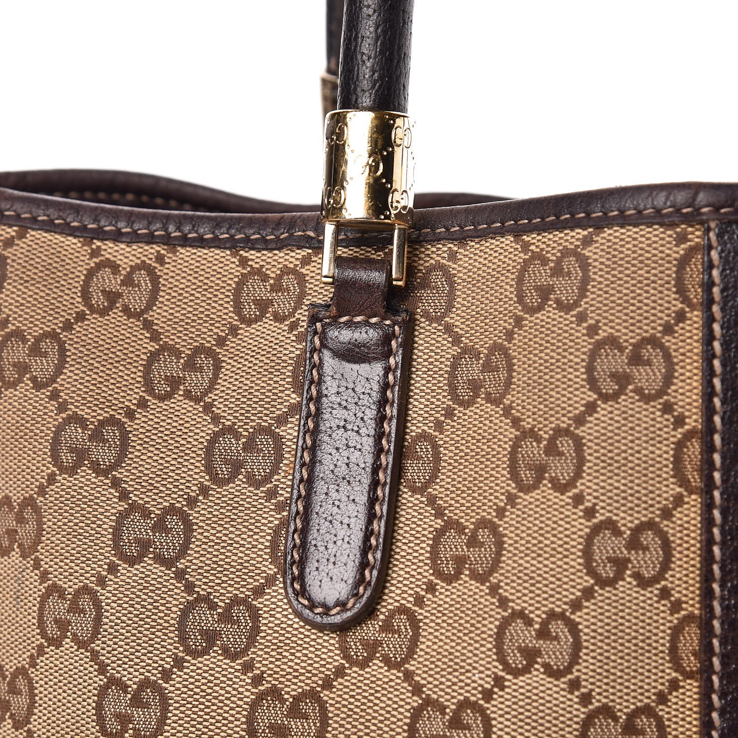 Gucci Monogram Web Tote Brown 10 of 27