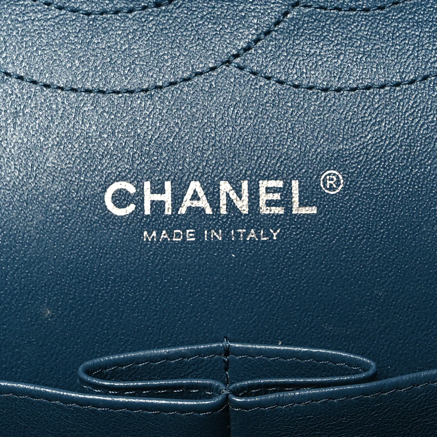 Chanel Caviar Chevron Quilted Jumbo Double Flap Blue 6 of 11