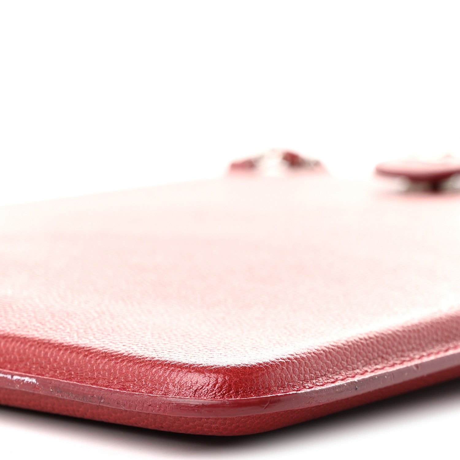 Chanel Iridescent Caviar iPad Case Crossbody Red 10 of 11