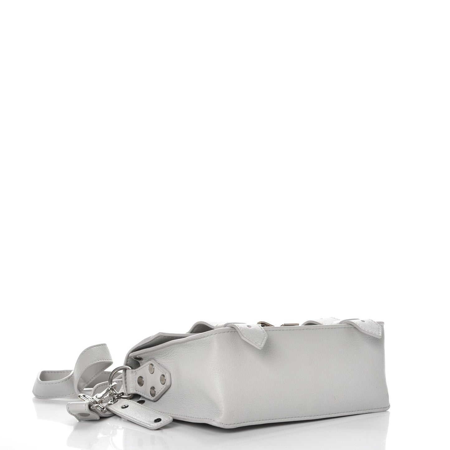Lambskin PS1 Mini Pouch Messenger Pale Steel