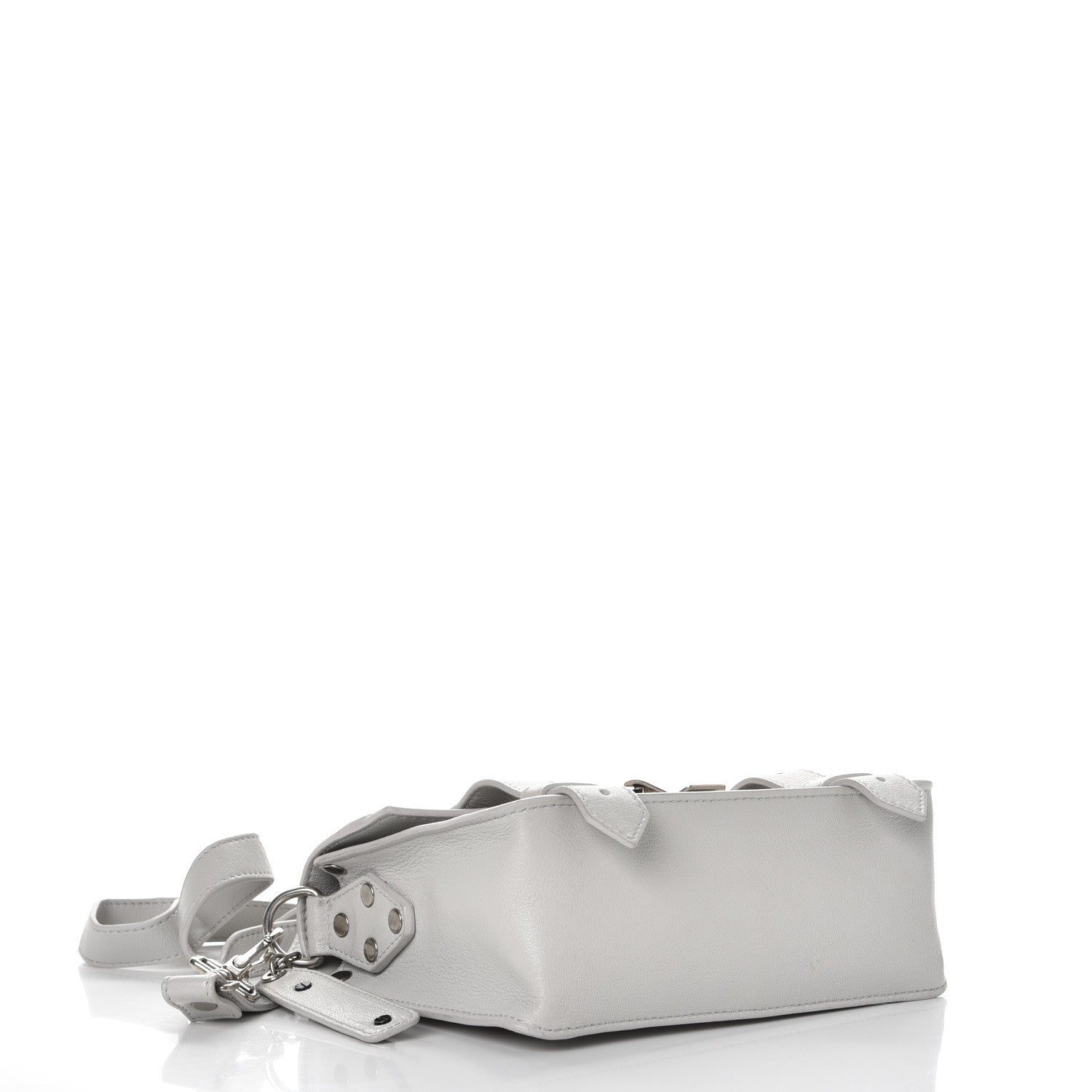 Proenza Schouler Lambskin PS1 Mini Pouch Messenger Pale Steel 5 of 8