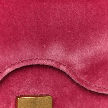 Gucci Velvet Crystal Mini Bee Broadway Shoulder Bag Light Raspberry Rose 17 of 27