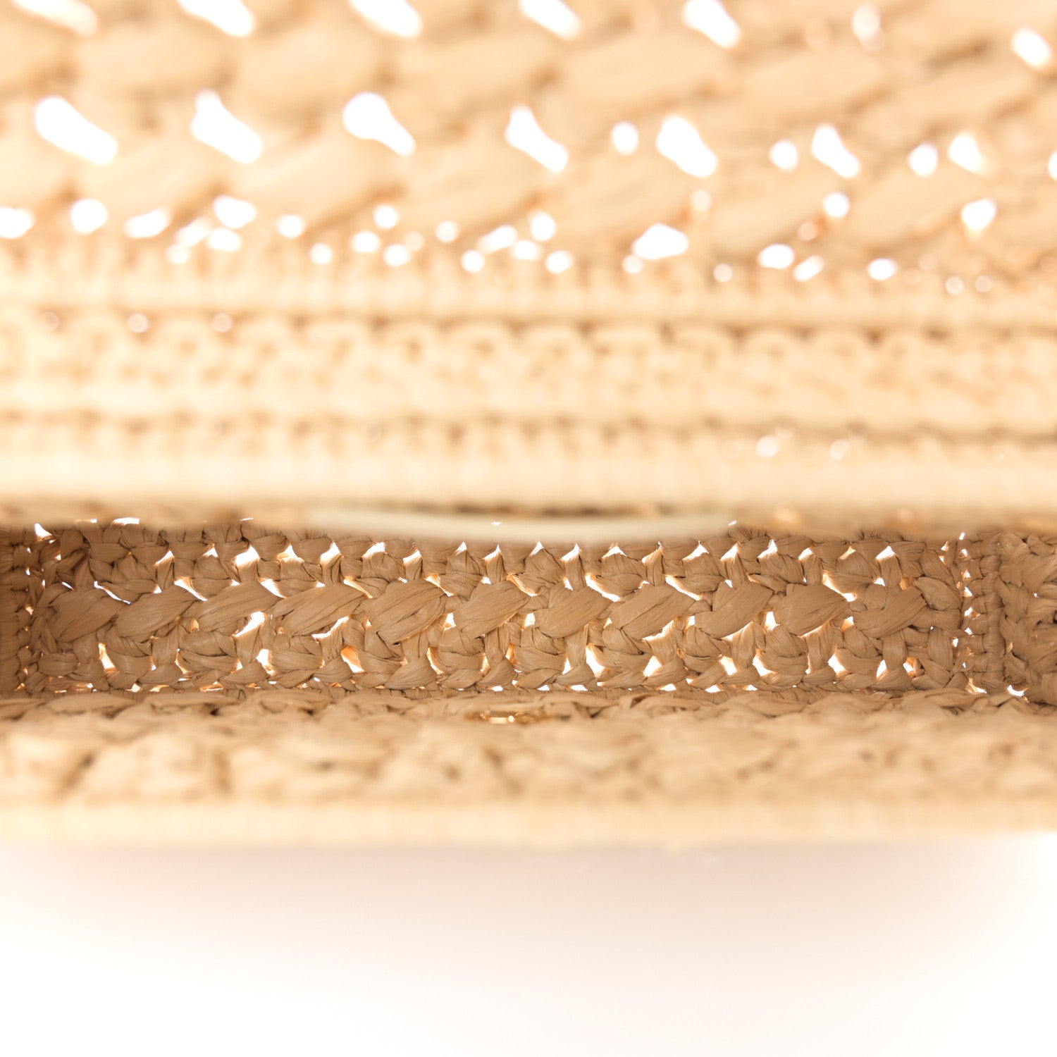 Celine Raffia Effect Claude Chain Shoulder Bag Natural 5 of 10
