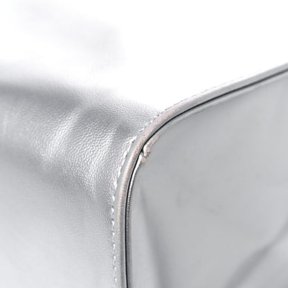 Telfar Metallic Vegan Leather Medium Shopping Bag Silver 8 of 13