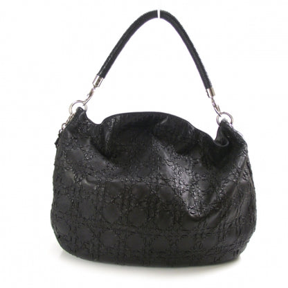 Christian Dior Lambskin Cannage Stitched Hobo Black 1 of 11