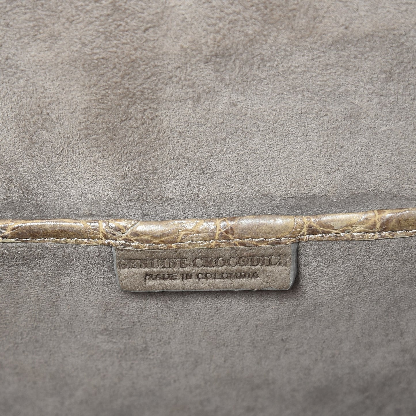 Crocodile Tote Silver