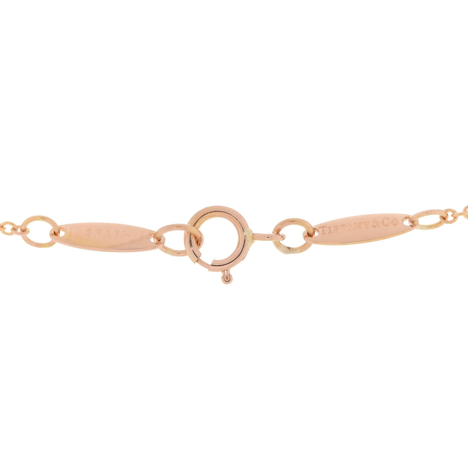 Tiffany 18K Rose Gold Diamond .17ct Elsa Peretti Diamonds by the Yard Pendant Necklace 5 of 6