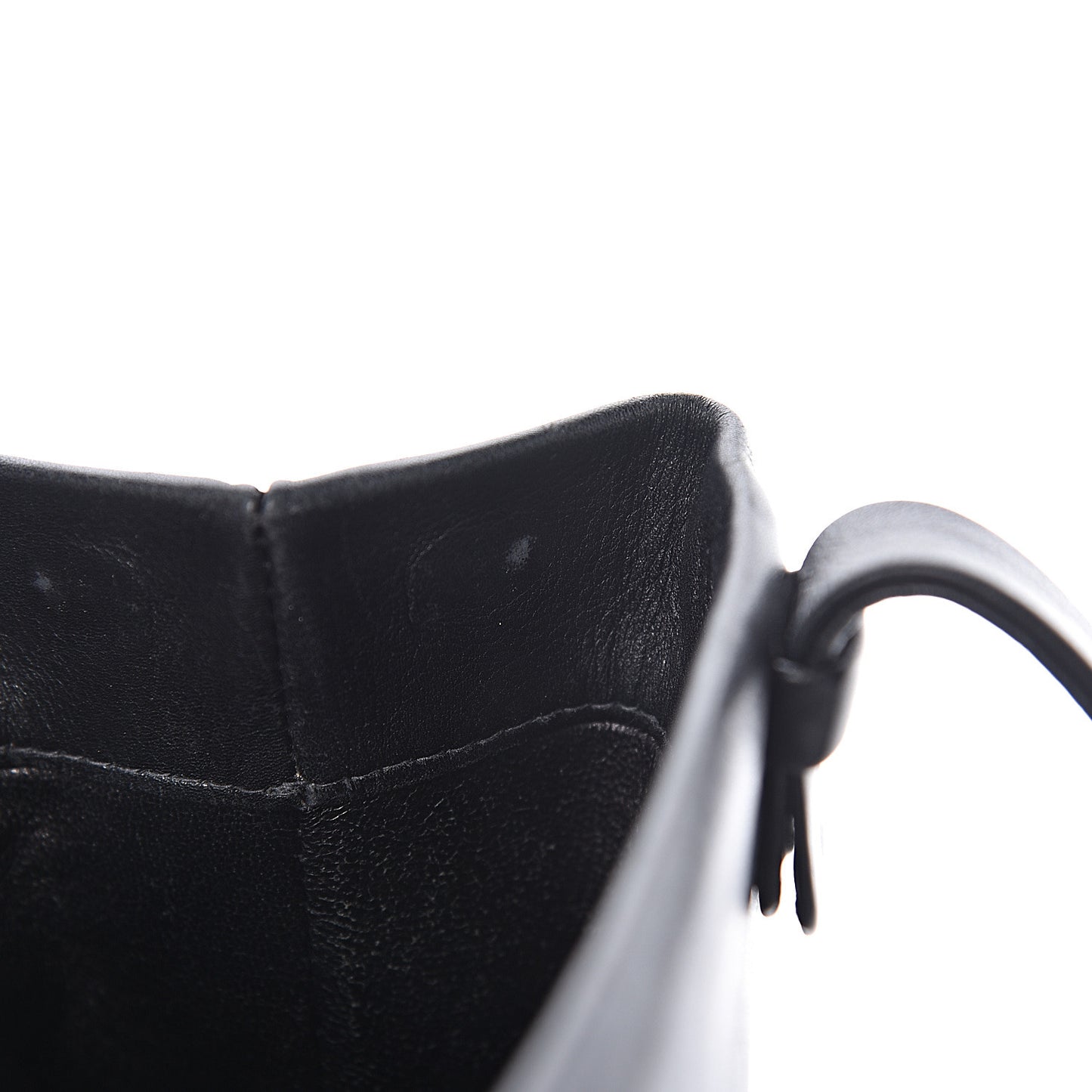 Calfskin Logo Shoulder Bag Black