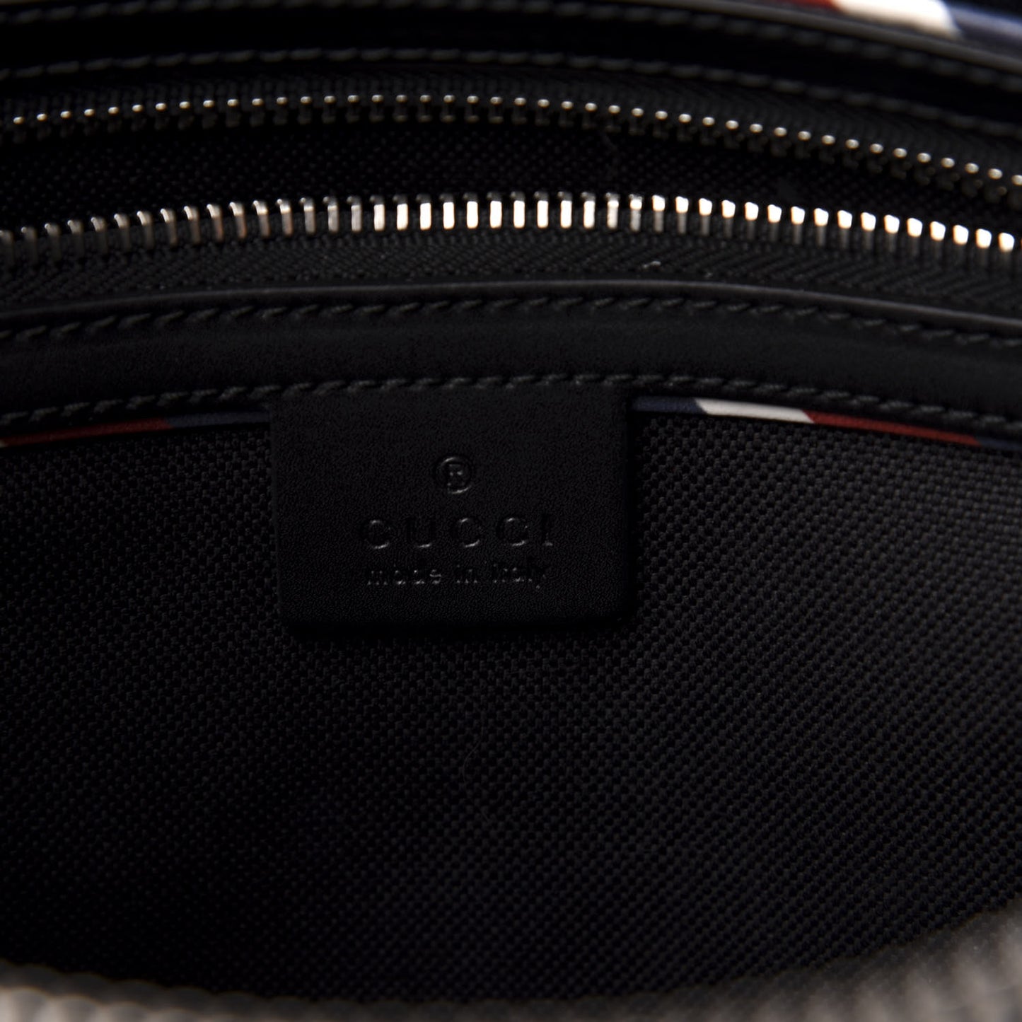 GG Supreme Monogram Night Courrier Flat Messenger Bag Black Multicolor