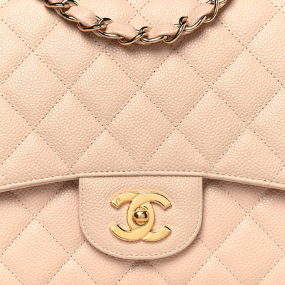 Chanel Caviar Quilted Jumbo Single Flap Beige Clair 8 of 13