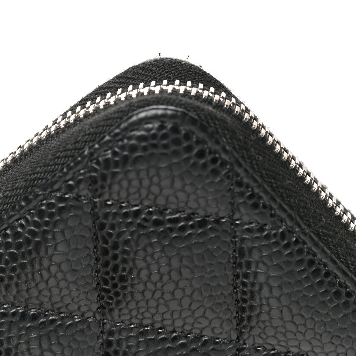 Chanel Caviar Quilted Zip Coin Purse Black 11 of 14