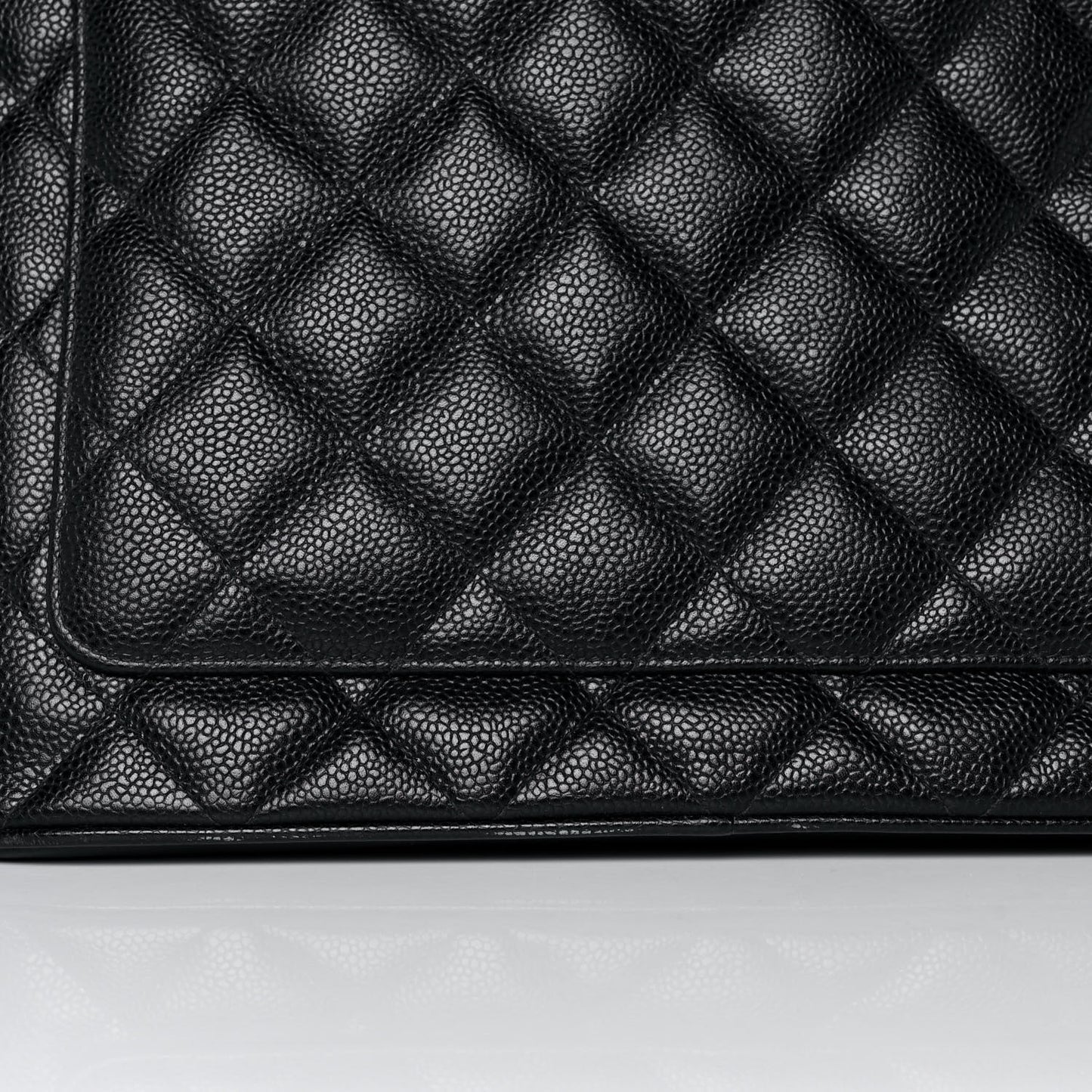 Caviar Quilted Medallion Tote Black