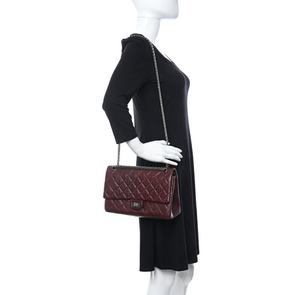 Chanel Aged Calfskin Quilted 2.55 Reissue 226 Flap Dark Burgundy 2 of 11