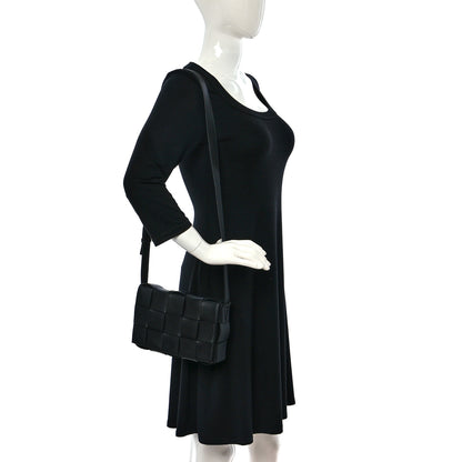 Bottega Veneta Lambskin Maxi Intrecciato Cassette Crossbody Bag Black 2 of 9