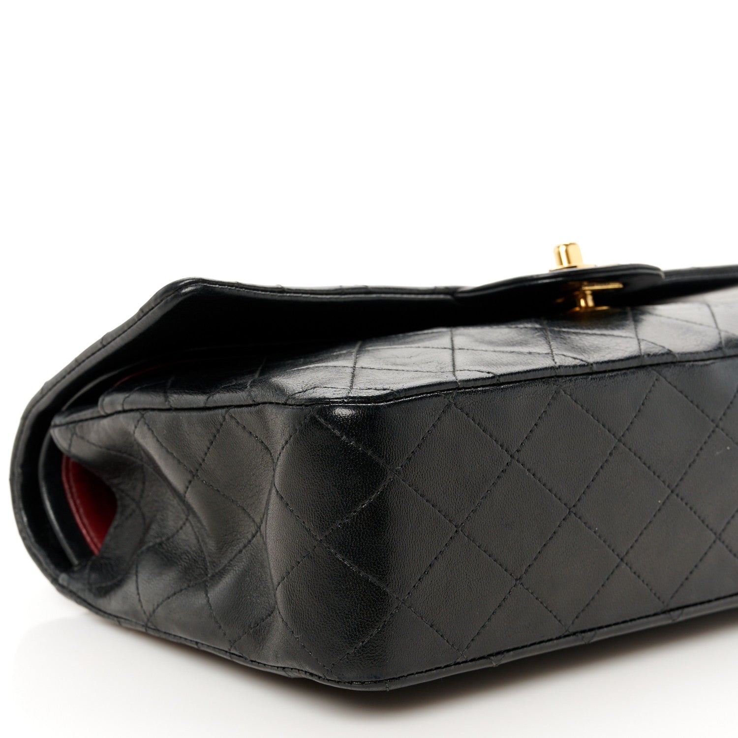 Chanel Lambskin Quilted Medium Double Flap Black 11 of 12