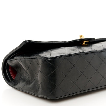 Chanel Lambskin Quilted Medium Double Flap Black 11 of 12
