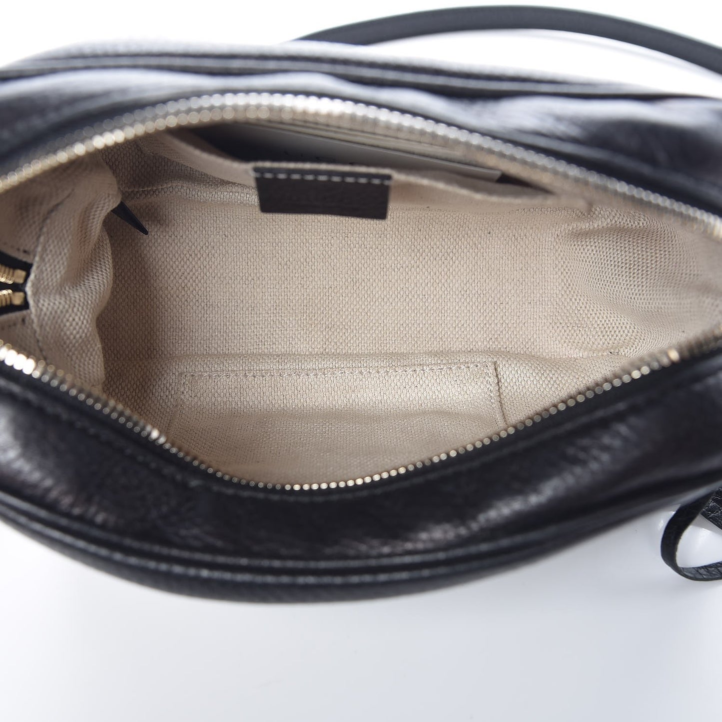 Pebbled Calfskin Small Soho Disco Bag Black