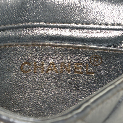 Chanel Metallic Goatskin Quilted Square Flap Shoulder Bag Silver 6 of 9