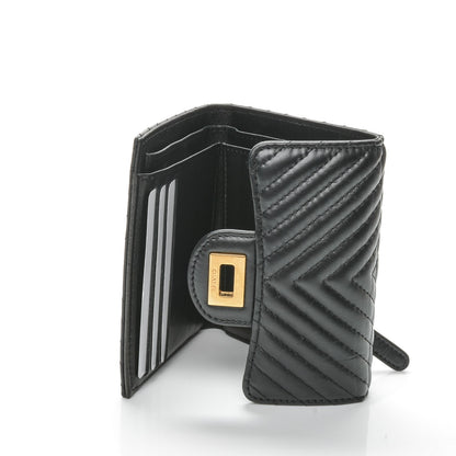 Chanel Aged Calfskin Chevron Reissue Compact Wallet Black 5 of 8