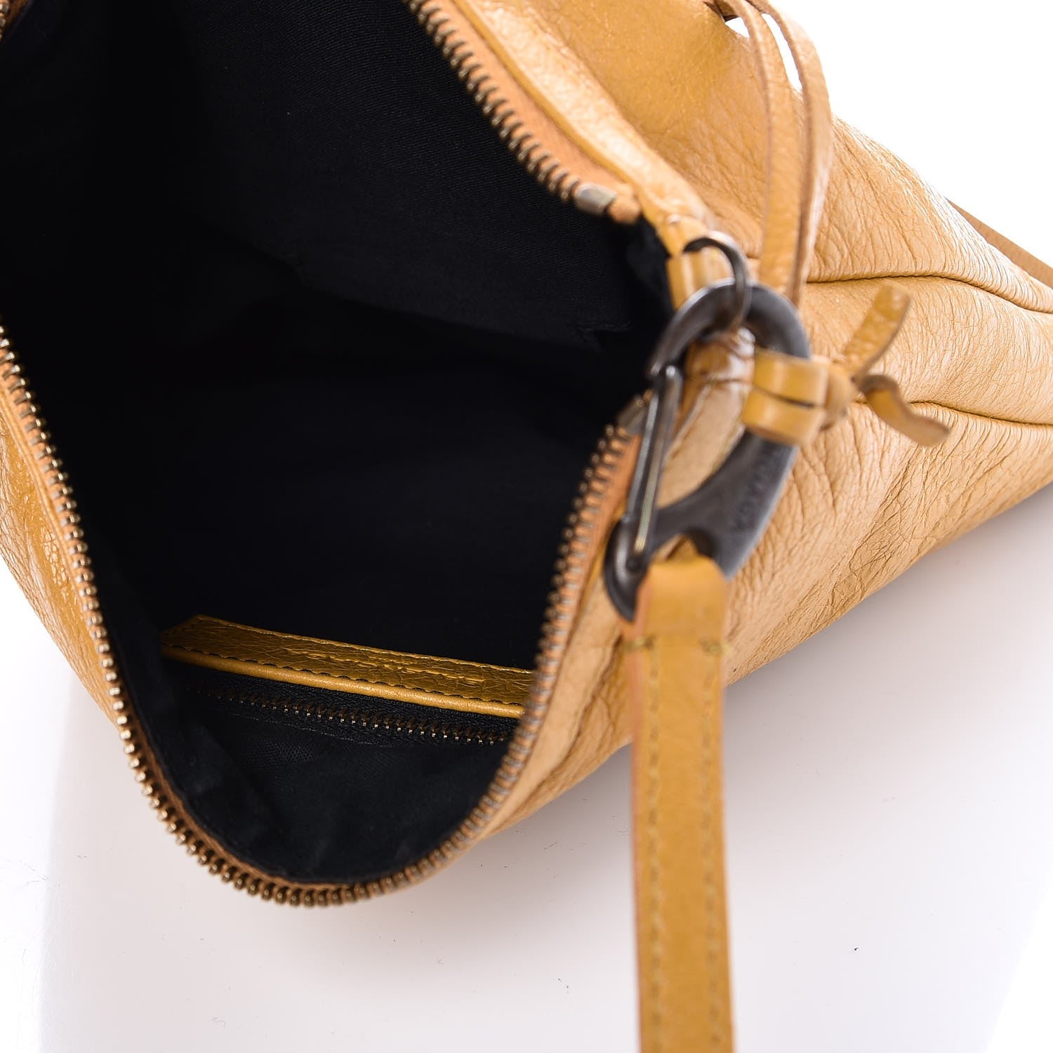 Balenciaga Agneau Classic Hardware Flat Crossbody Jaune Moutarde 5 of 12