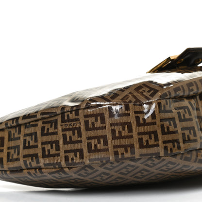 Fendi Vinyl Zucchino Shoulder Bag Tobacco 7 of 8