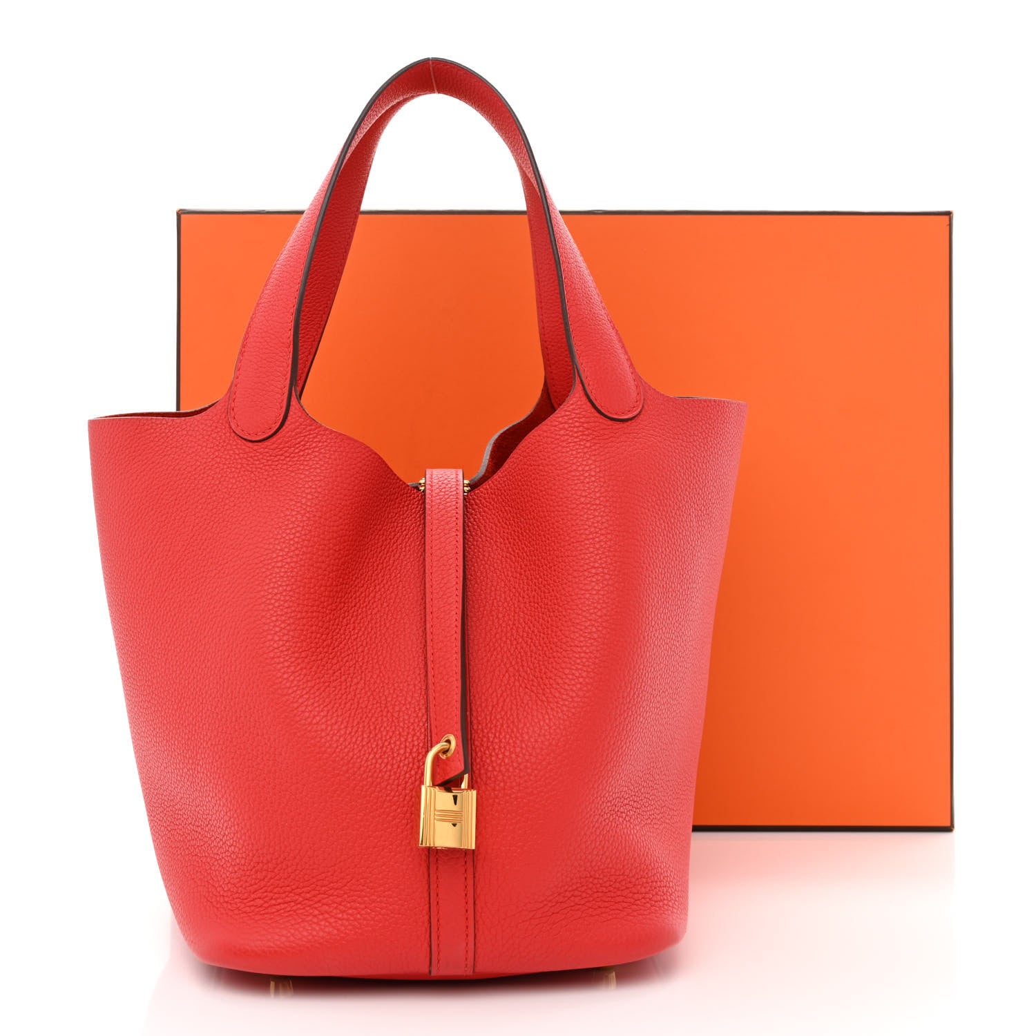 Hermes Taurillon Maurice Picotin Lock 22 MM Rouge De Coeur 11 of 11