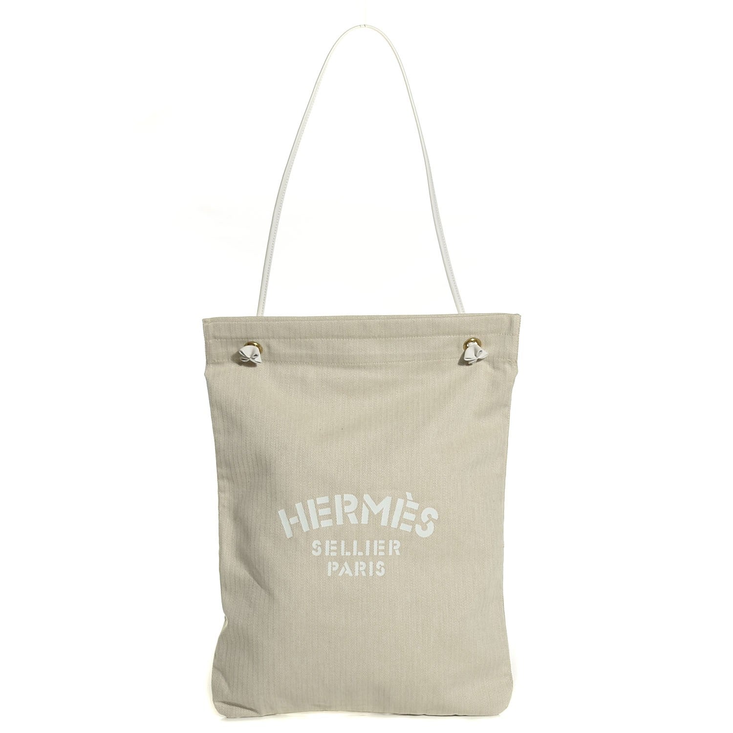 Hermes Cotton Aline GM White 1 of 10
