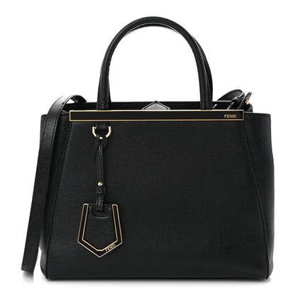 Fendi Vitello Elite Petite 2Jours Tote Black 1 of 9